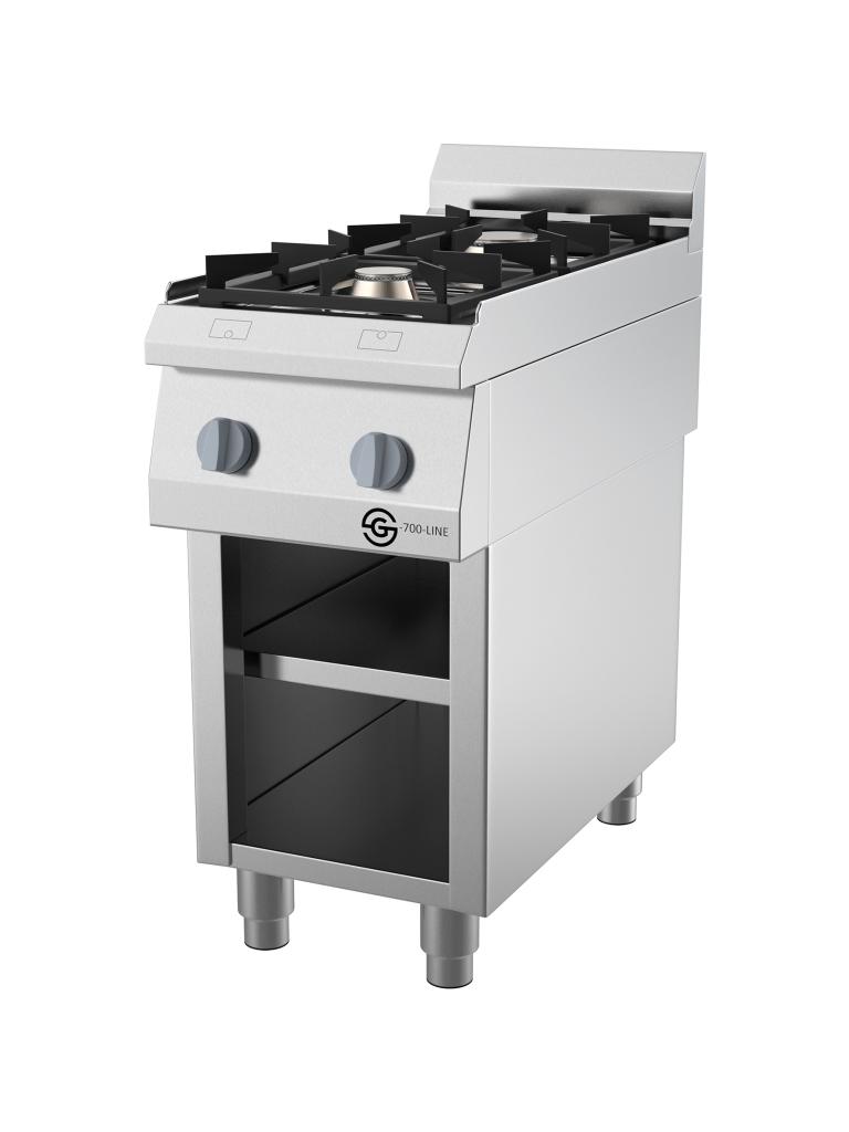 Cuisinière à gaz - Gamme G700 - 2 feux - 40 CM - Base Ouverte - G-Line