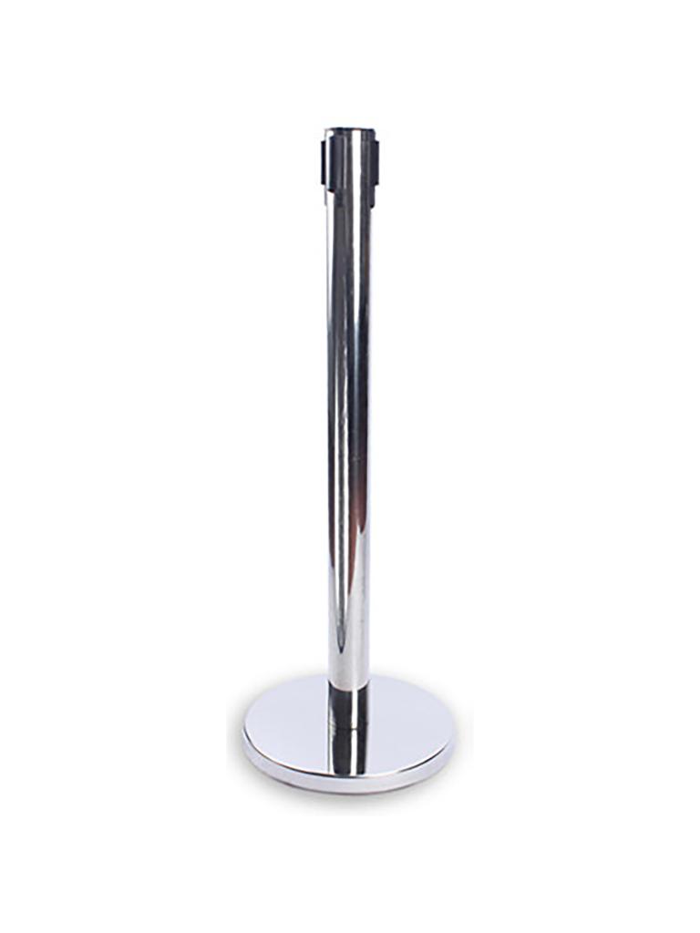 Poteau de barrière avec tirette - inox / noir - G-Line