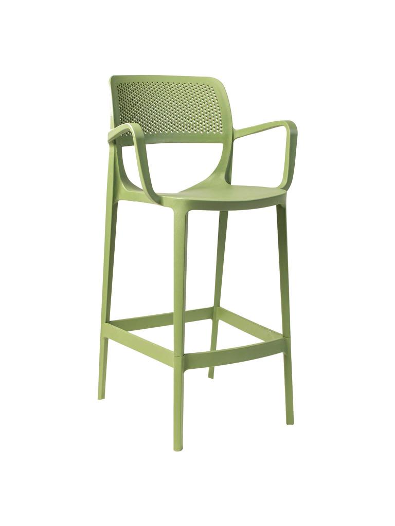 Tabouret de bar de terrasse - Castello - Vert - Plastique - G-Line