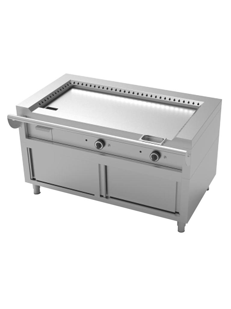 Grill Teppanyaki - G-Line - Gaz - 2 zones - H 85 x 144 x 77 CM - Base fermée - G-Line