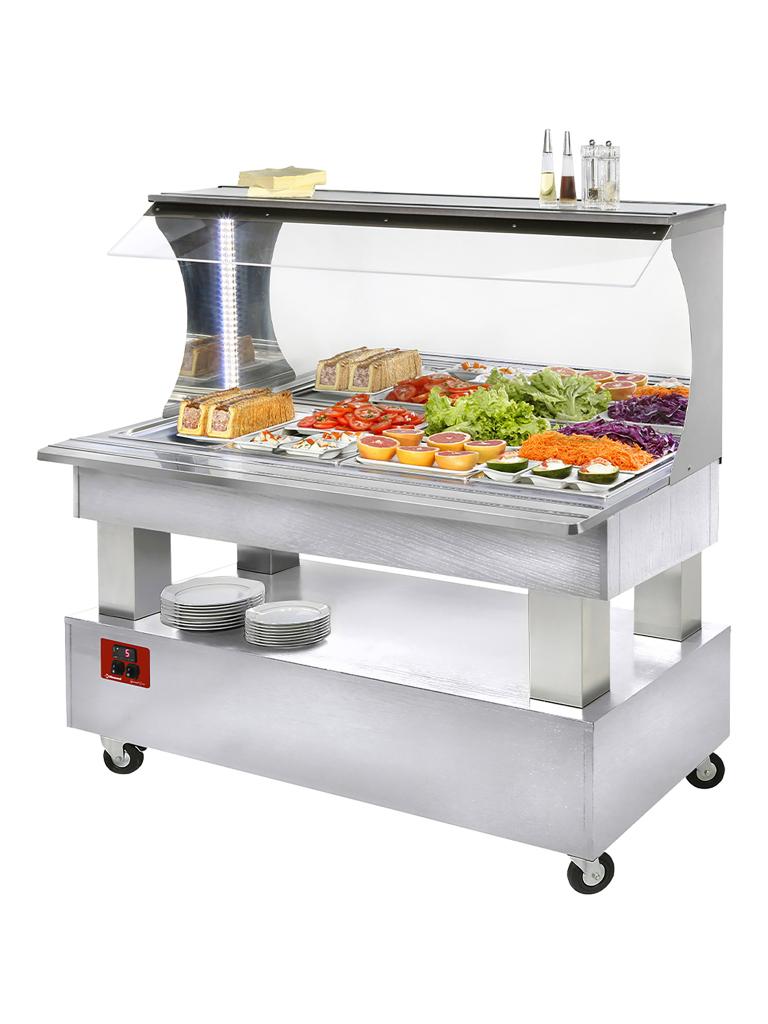 Buffet Réfrigéré - 4 x GN 1/1 - H 140,5 x 149,5 x 69 CM - Diamant - ASB/4N-A1-R2