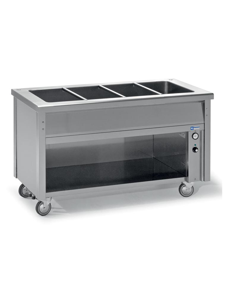 Bain-marie - Electrique - 6 x GN 1/1 - Meuble bas ouvert - Diamant - BT23