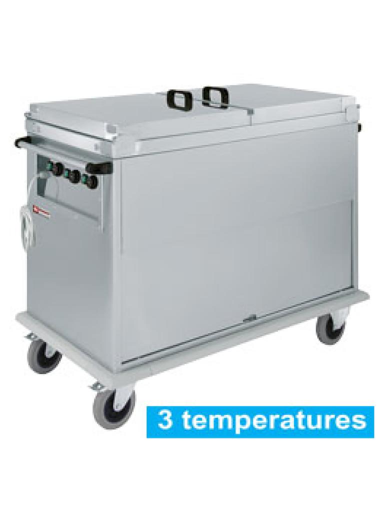 Bain-marie - Electrique - Sur chariot - 3 x 1/1 GN - Diamant - CTBM/3C-TD