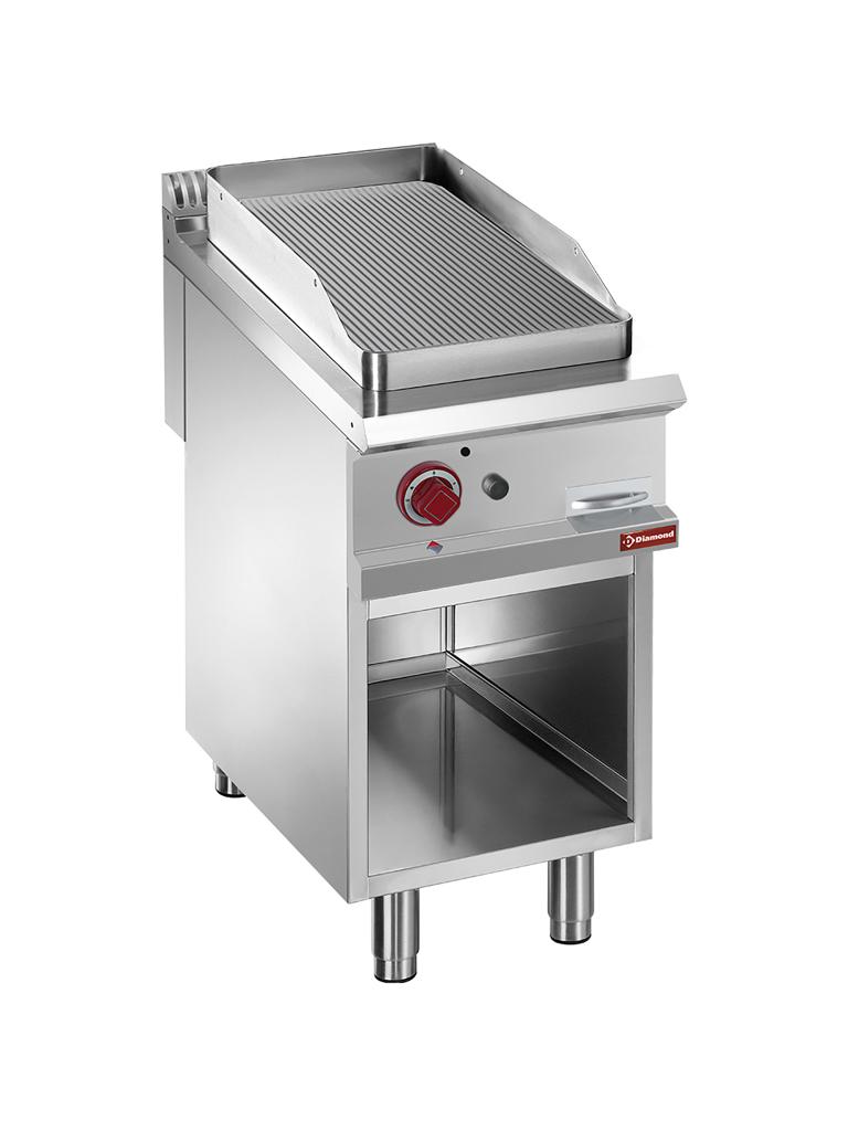 Plaque de cuisson - Gaz - Striée - 40 CM - Fond - Diamant - G9/PRA4