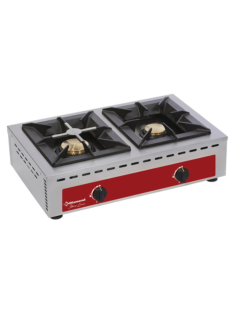 Brûleur gaz - 2 Brûleurs - Modèle de table - 7 + 5kW - Diamant - RF2G/Q