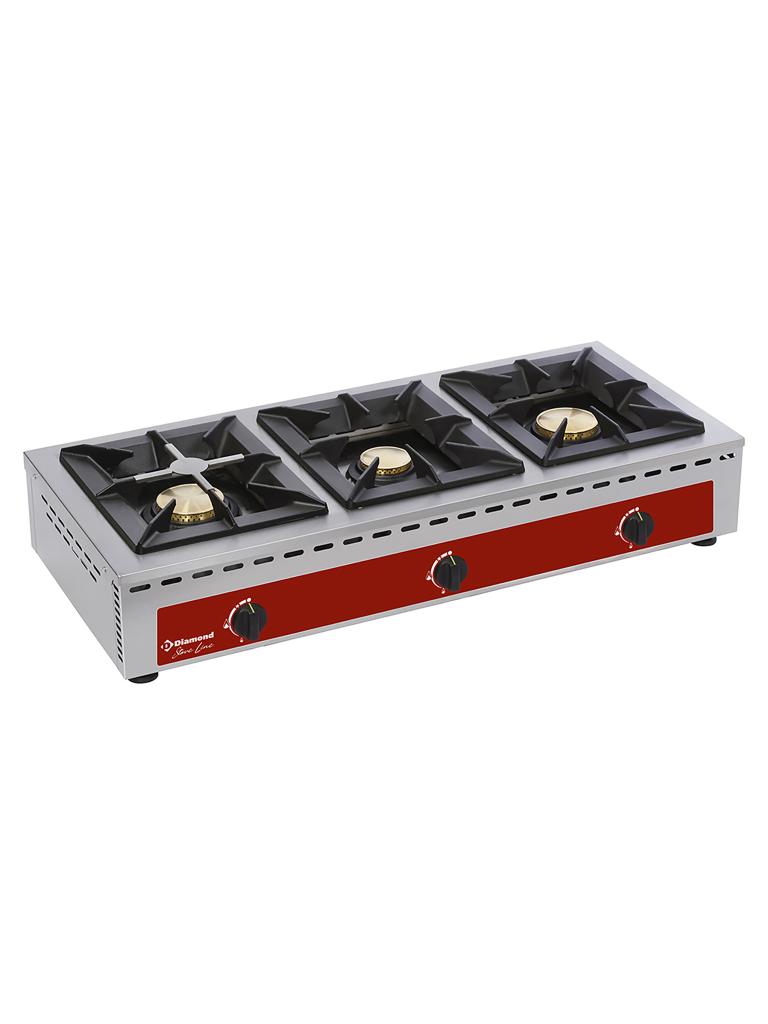 Brûleur gaz - 3 Brûleurs - Modèle de table - 7 + 5 + 7kW - Diamant - RF3G/Q