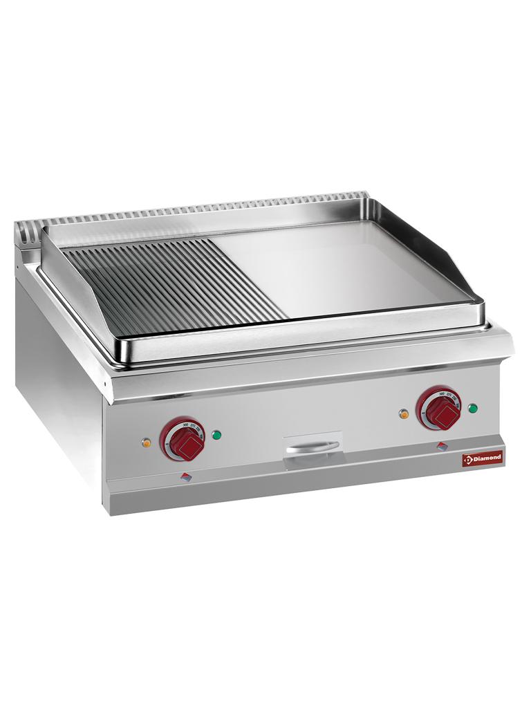Plancha - Electrique - Lisse / Nervuré - Chromé - 70 CM - Diamant - E7/PMCD7T
