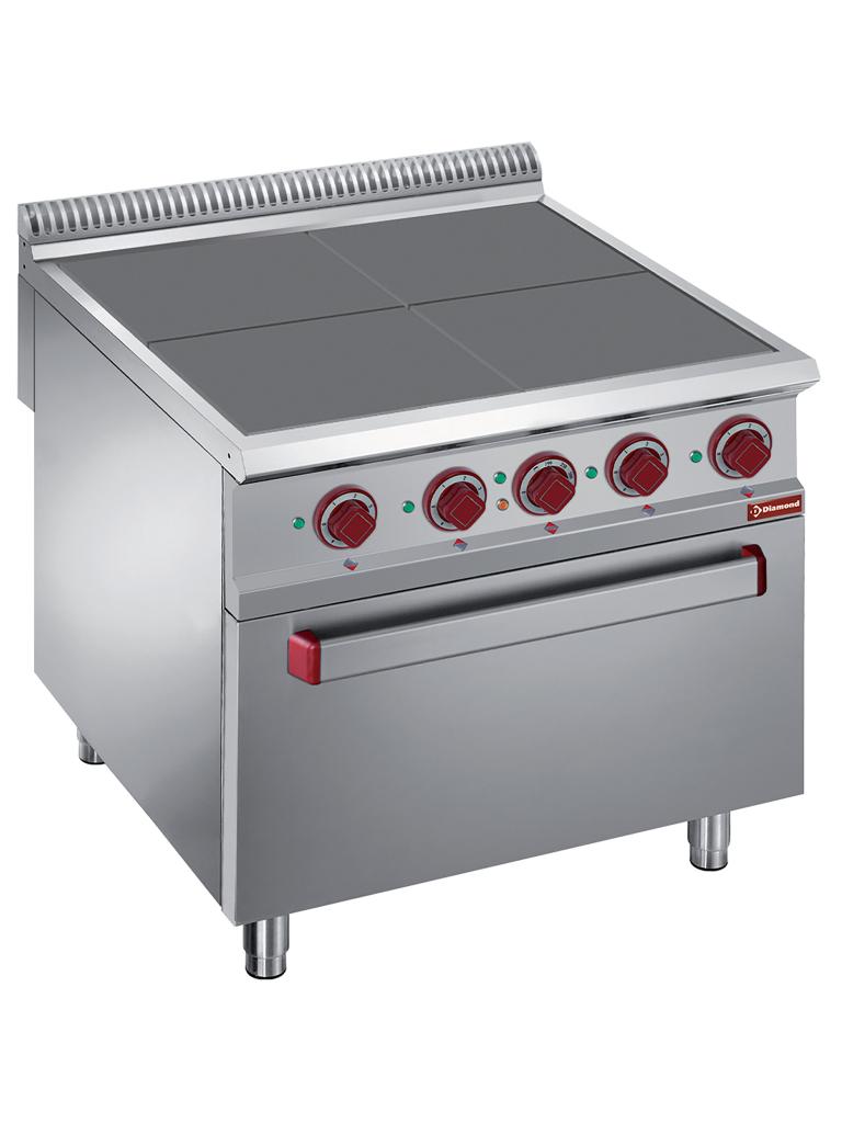 Cuisinière - Electrique - Avec four - 4 Plaques - 30x30 CM - Diamant - E9/4SPF8
