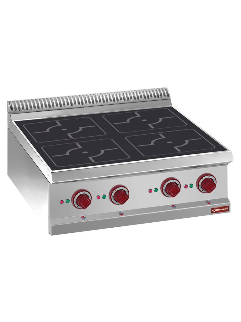 Cuisinière - Induction - 4 Zones - 4 x 3,5kW - Modèle de table - Diamant - E7/4ID7T