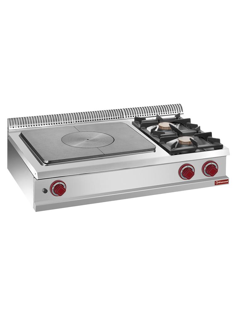 Cuisinière à gaz - Plaque de cuisson - 2 feux - Modèle de table - Diamant - G7/T2B11T