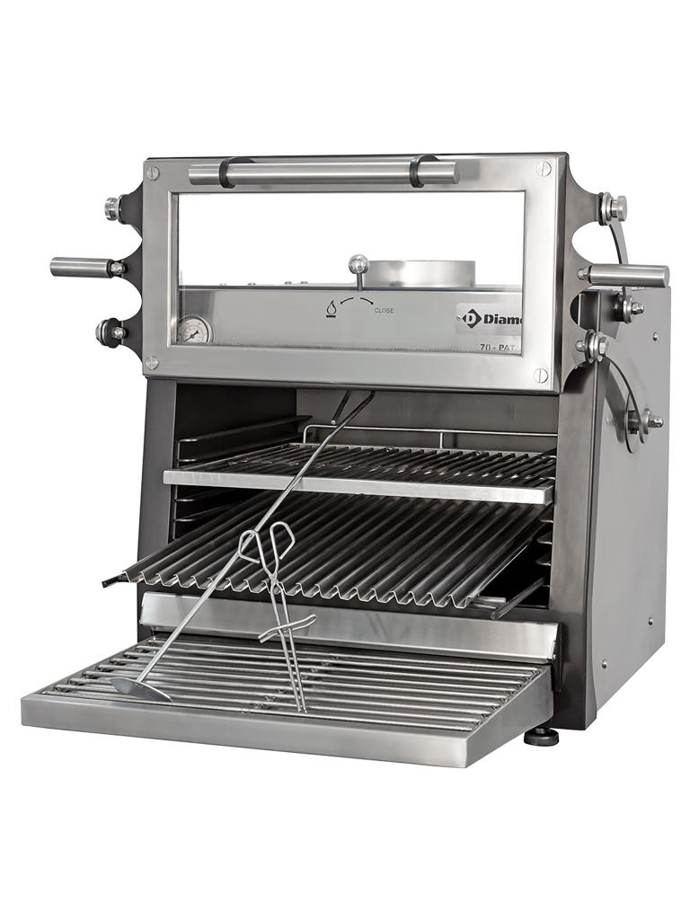 Four à charbon - 60KG/heure - 1/1 GN - Inox - Diamant - CBQ-060/RX