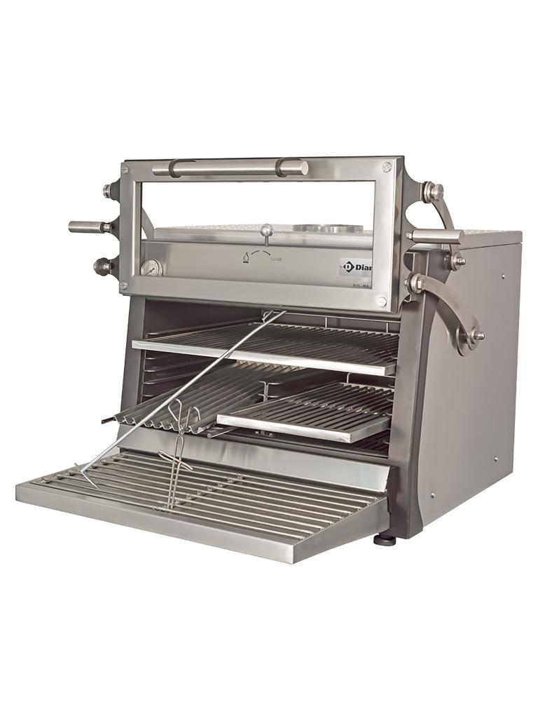 Four à charbon - 75KG/heure - 1/1 GN - Inox - Diamant - CBQ-075/RX