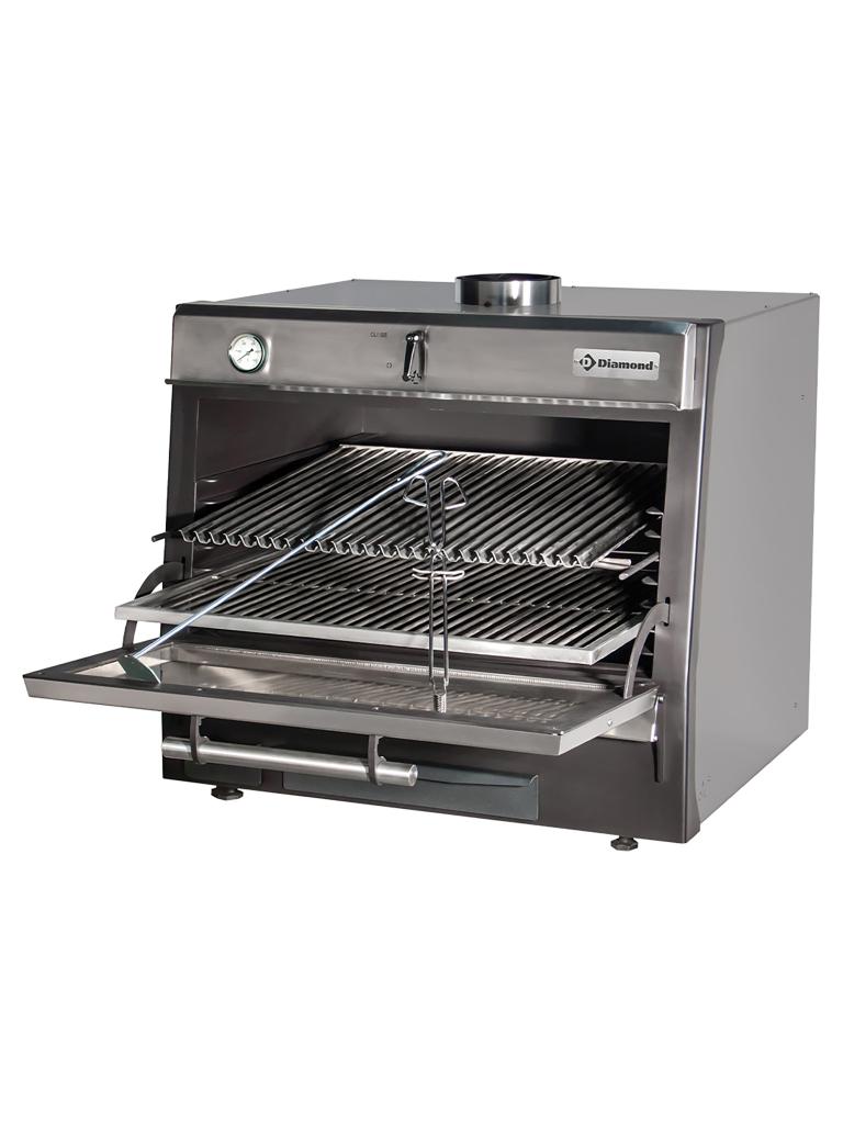 Four à charbon - 75KG/heure - 1/1 GN - Inox - Diamant - CBQ-075/SS