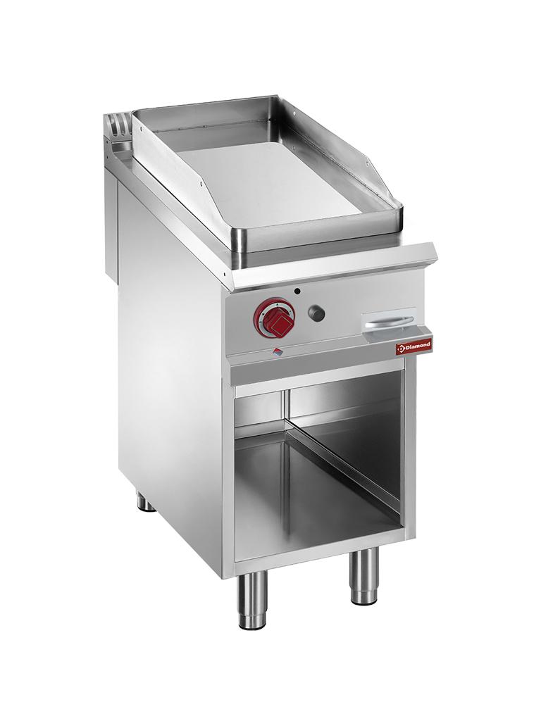 Plancha - Gaz - Lisse - Chrome - 40 CM - Base - Diamant - G9/PLCA4