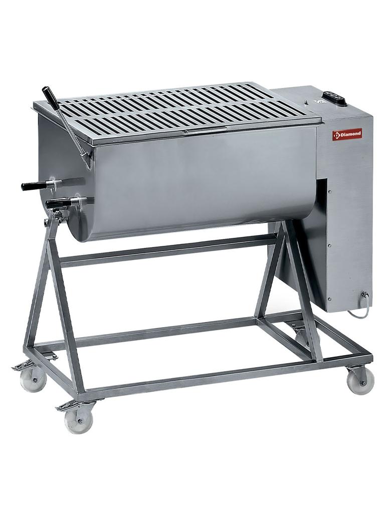 Mélangeur à Viande - 120 KG - Inox - Roues - Diamant - MCR-120P/N