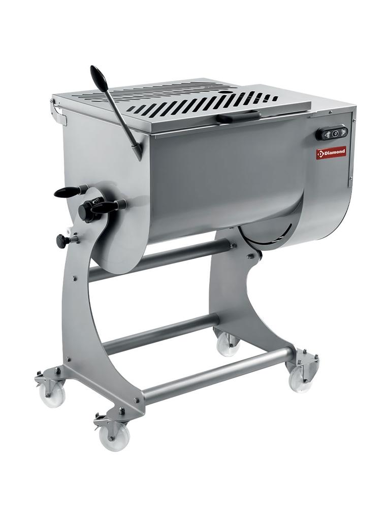 Mélangeur à viande - 80 KG - Inox - Roues - Diamant - MCR-80P/N