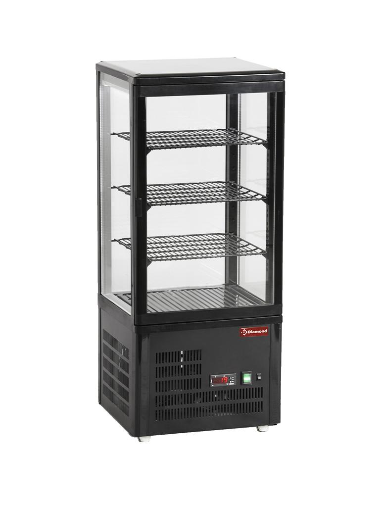 Vitrine réfrigérée - 4 niveaux - Noir - Diamant - MIC-48B/R6