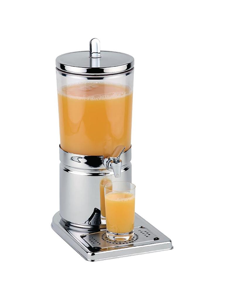 Distributeur de jus - 4 Litres - Blanc - H 43 x 32 x 21 CM - Acrylique/Inox - APS - CF064
