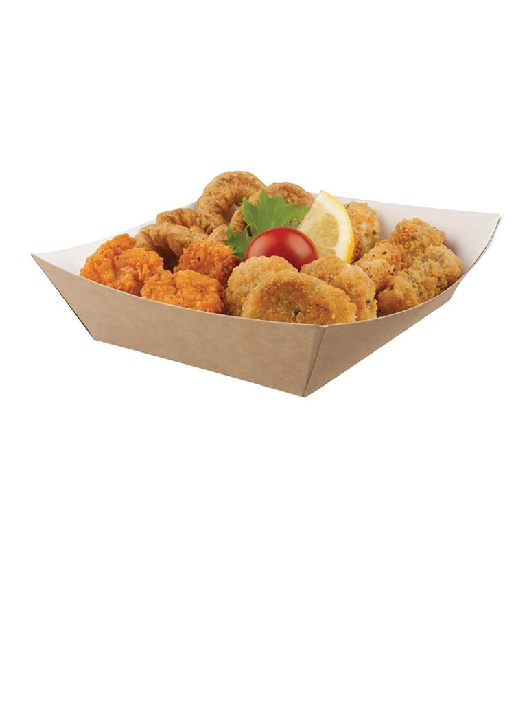 Barquette alimentaire jetable - 500 pièces - H 4,2 x 13,9 x 14,8 CM - Carton - Colpac - CK936