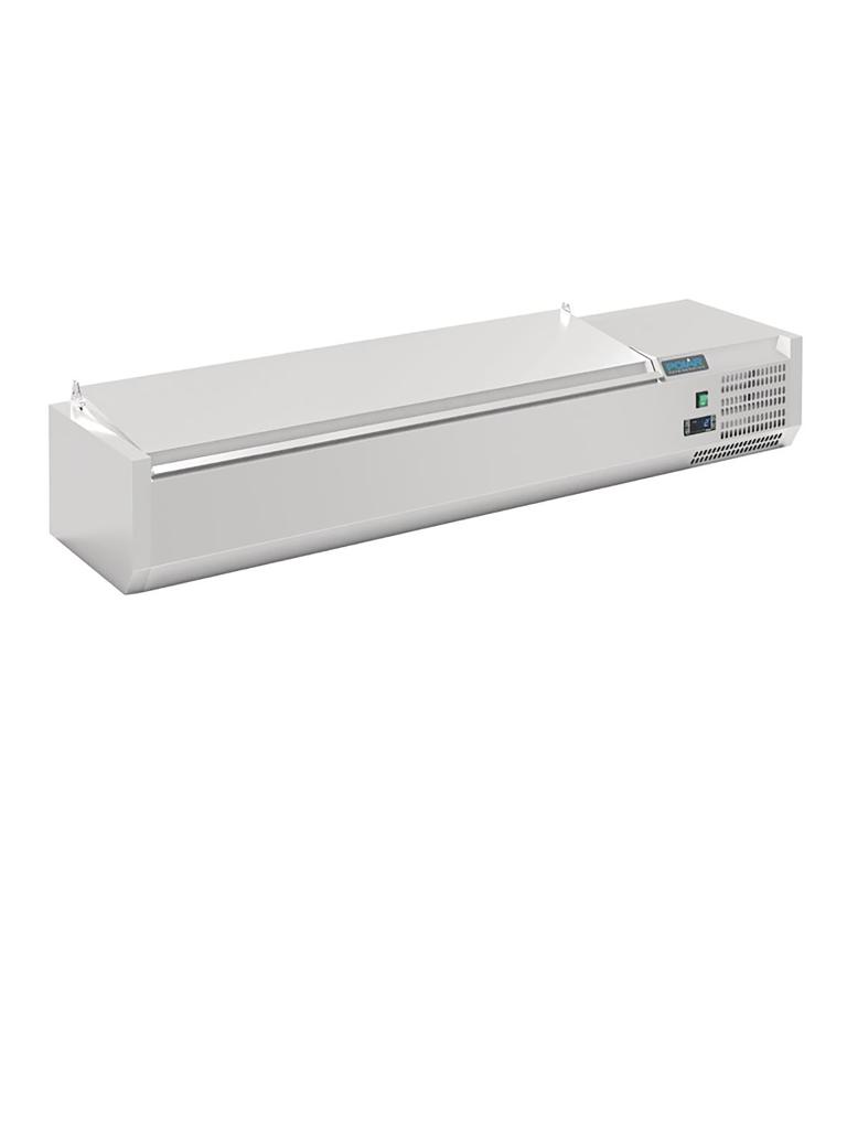 Vitrine réfrigérée - 6 x GN 1/4 - H 27,4 x 140 x 33,5 CM - 230 V - Polar - DA680