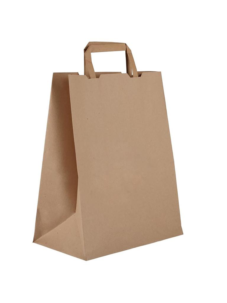 Sacs en papier - 11,6 Litre - 250 pièces - H 30,5 x 14 x 25 CM - Papier - Vegware - DW628
