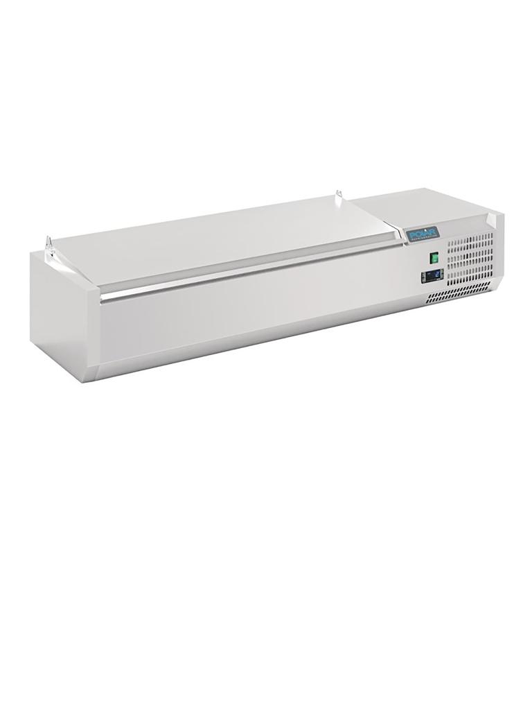 Vitrine réfrigérée - 5 x GN 1/4 - H 27,4 x 120 x 33,5 CM - 230 V - Polar - FA854