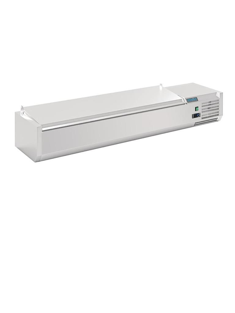 Vitrine réfrigérée - 7 x GN 1/4 - H 27,4 x 150 x 33,5 CM - 230 V - Polar - FA855