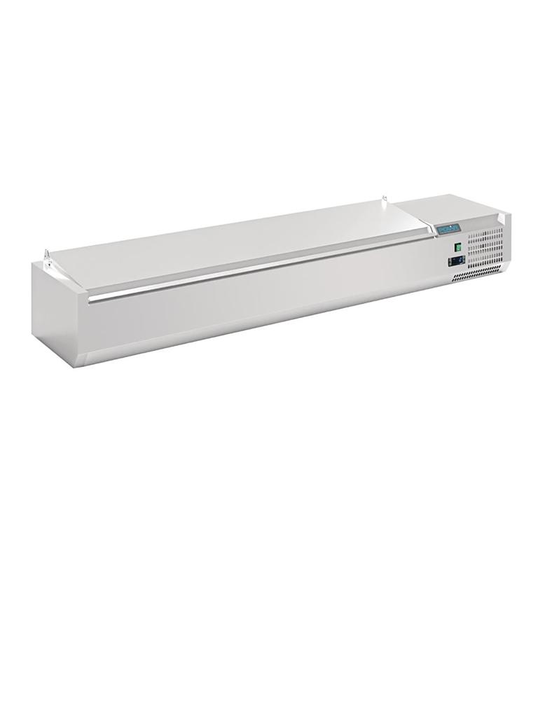 Vitrine réfrigérée - 8 x GN 1/4 - H 27,4 x 180 x 33,5 CM - 230 V - Polar - FA856