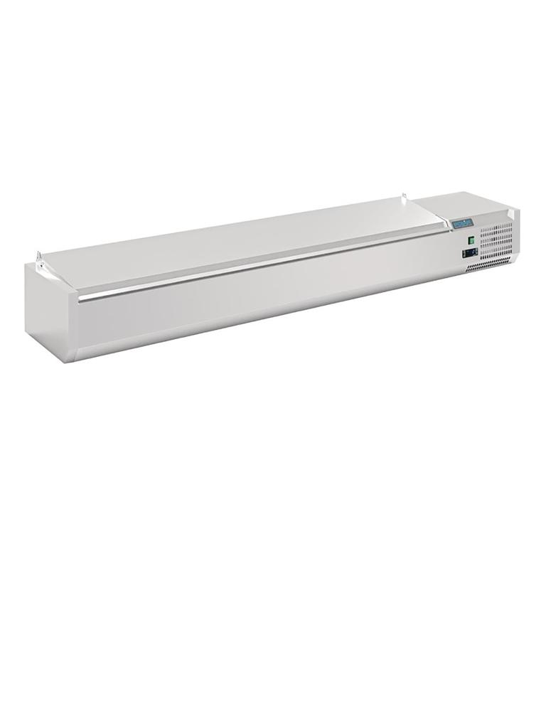 Vitrine réfrigérée - 10 x GN 1/4 - H 27,4 x 200 x 33,5 CM - 230 V - Polar - FA857