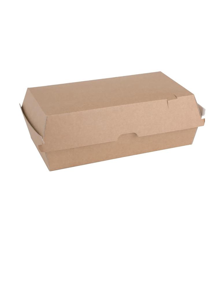 Boîtes à hamburger jetables - 100 pièces - H 8,2 x 20,4 x 10,7 CM - Vert Fiesta - FB667