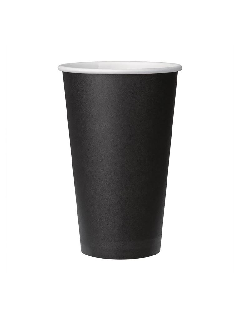 Gobelets à café jetables - 0,45 Litre - 1000 pièces - Noir - H 13 CM - Fiesta - GF044