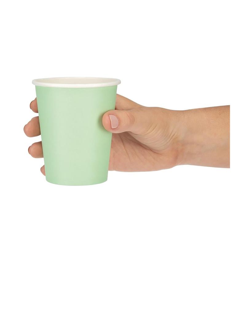 Gobelets à café jetables - 0,23 Litre - 1000 pièces - Turquoise - H 9 CM - Fiesta - GP403