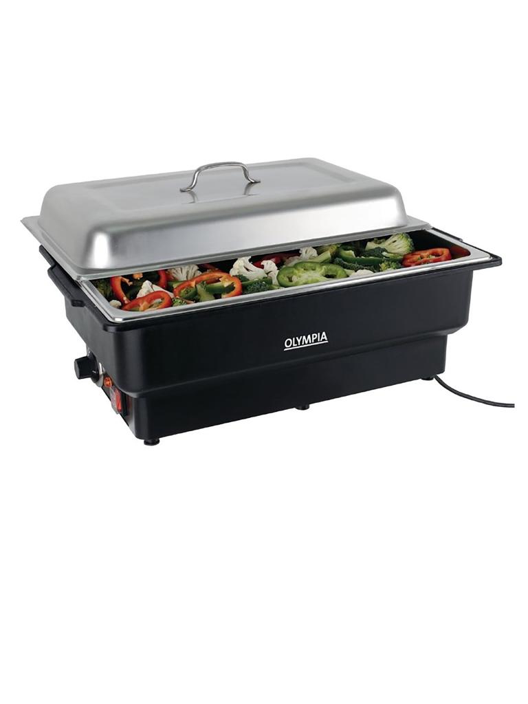 Chafing dish - 13,5 Litre - H 36,2 x 63,8 x 34,7 CM - 230 V - Inox - Olympia - CM266
