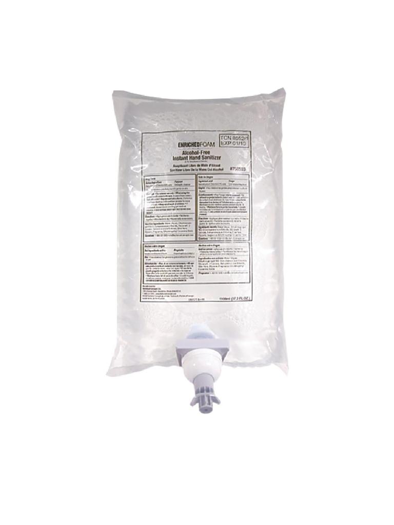 Recharge nettoyant désinfectant pour les mains - Sans alcool - 4 x 1,1 Litre - 4 pièces - H 0,35 x 1,7501 x 2,5999 CM - Rubbermaid - FN384