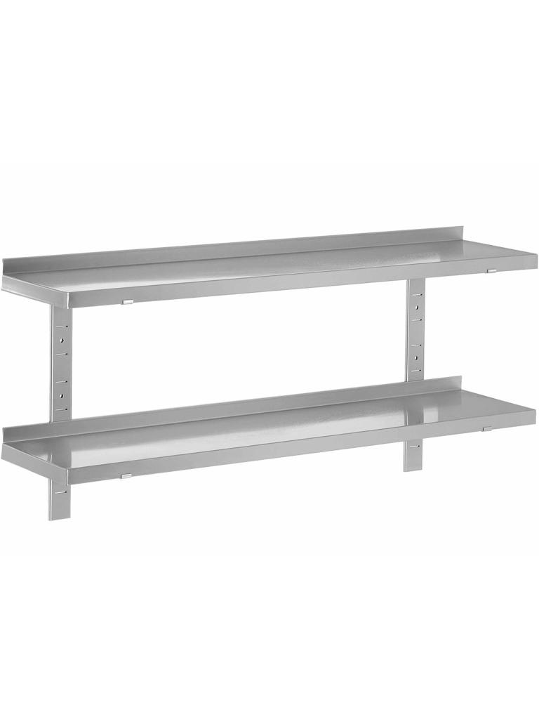 Etagère Murale Ajustable en Inox - Fermée - 2 Niveaux - G-Line