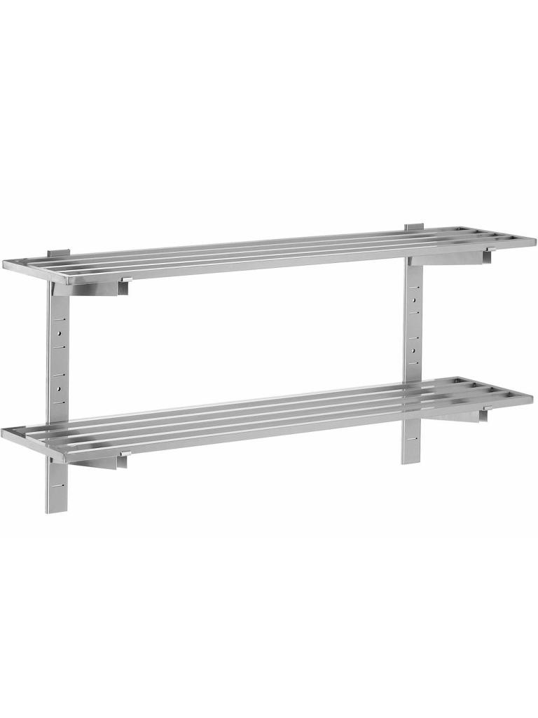 Etagère murale réglable en acier inoxydable - Ouverte - 2 niveaux - G-Line