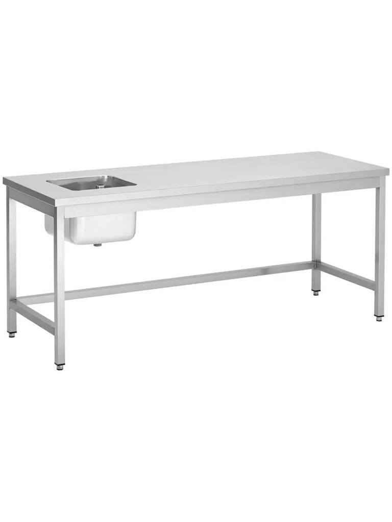 RVS Cheftafel - 1 Bak Links - Zonder Onderschap - G-Line