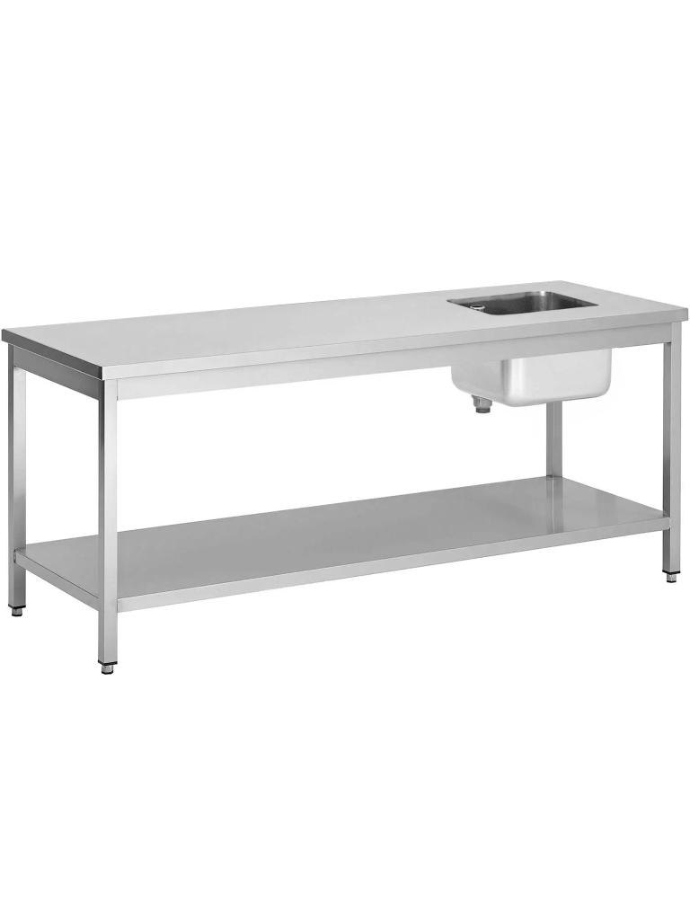 RVS Cheftafel - 1 Bak Rechts - Met Onderschap - G-Line