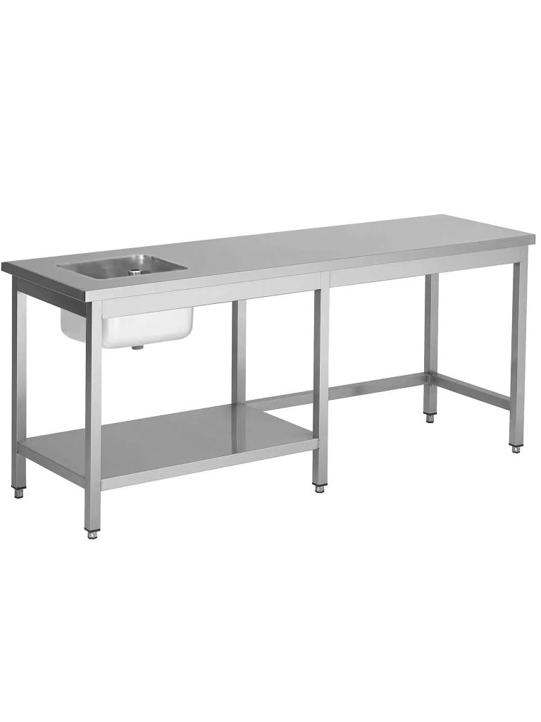 RVS Cheftafel - 1 Bak Links - Half Onderschap Links - G-Line