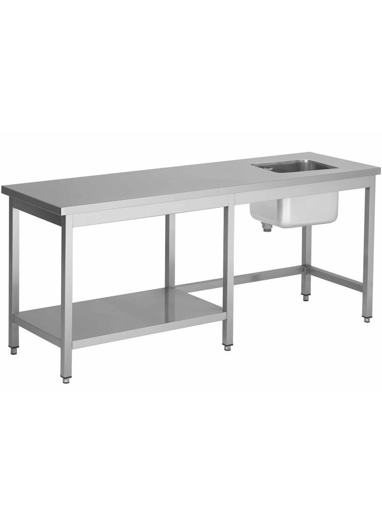 RVS Cheftafel - 1 Bak Rechts - Half Onderschap Links - G-Line