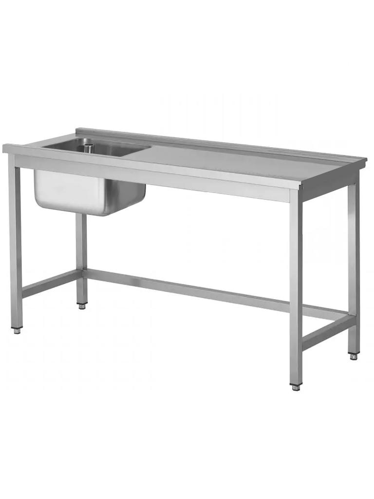 Table d'alimentation en inox - À droite du lave-vaisselle - Sans tablette inférieure - G-Line