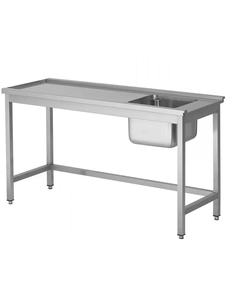 Table d'alimentation en inox - Gauche du lave-vaisselle - Sans étagère inférieure - G-Line