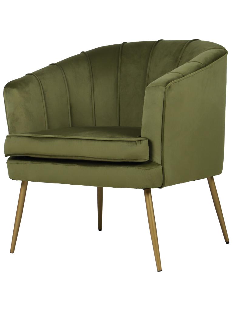 Fauteuil traiteur - Rest - 75 CM - Velours - Olive - G-Line