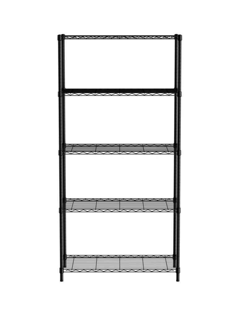 Rack - Rack de rangement - Noir - 90 x 45 x H 180 CM - 5 Etagères - G-Line