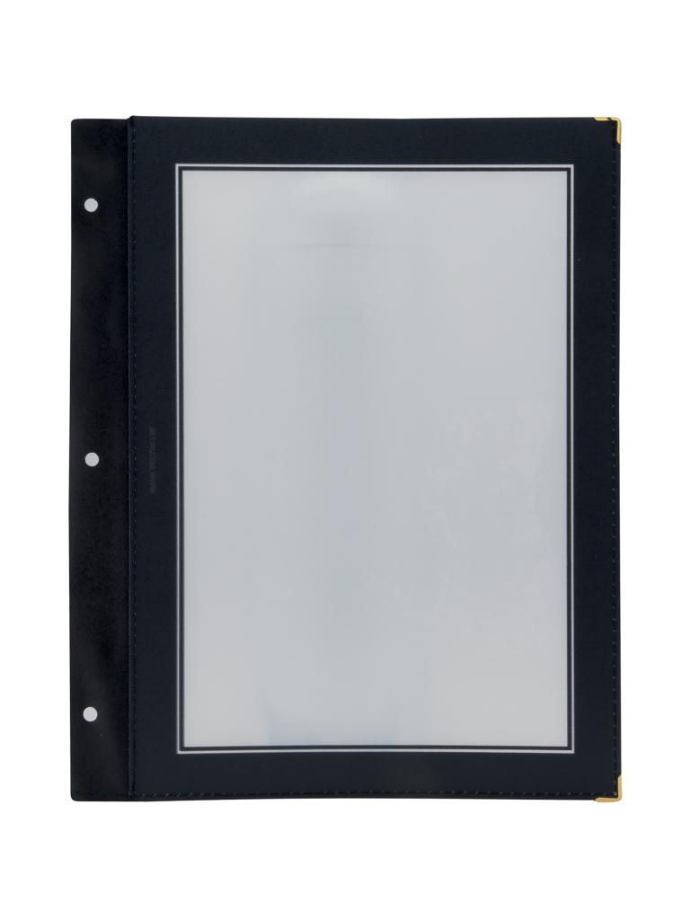 Housses pour cartes de menu - 5 pièces - A4 - Noir - Polypropylène/Plastique - Securit