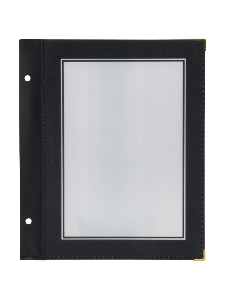 Insert menu - Gamme Bois - A5 - 5 pièces - H 29 x 20 x 0,4 CM - Noir - Securit - MC-WIA5-BL