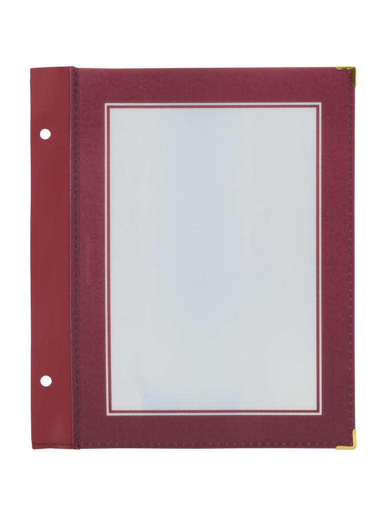 Pochettes pour cartes de menu - 5 pièces - A5 - Rouge vin - Polypropylène/Plastique - Securit