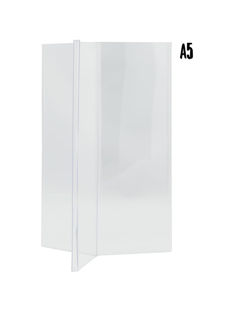 Porte carte menu - Etoile - A5 - H 22 x 29 x 25 CM - Transparent - Securit - PFT-ACY-A5