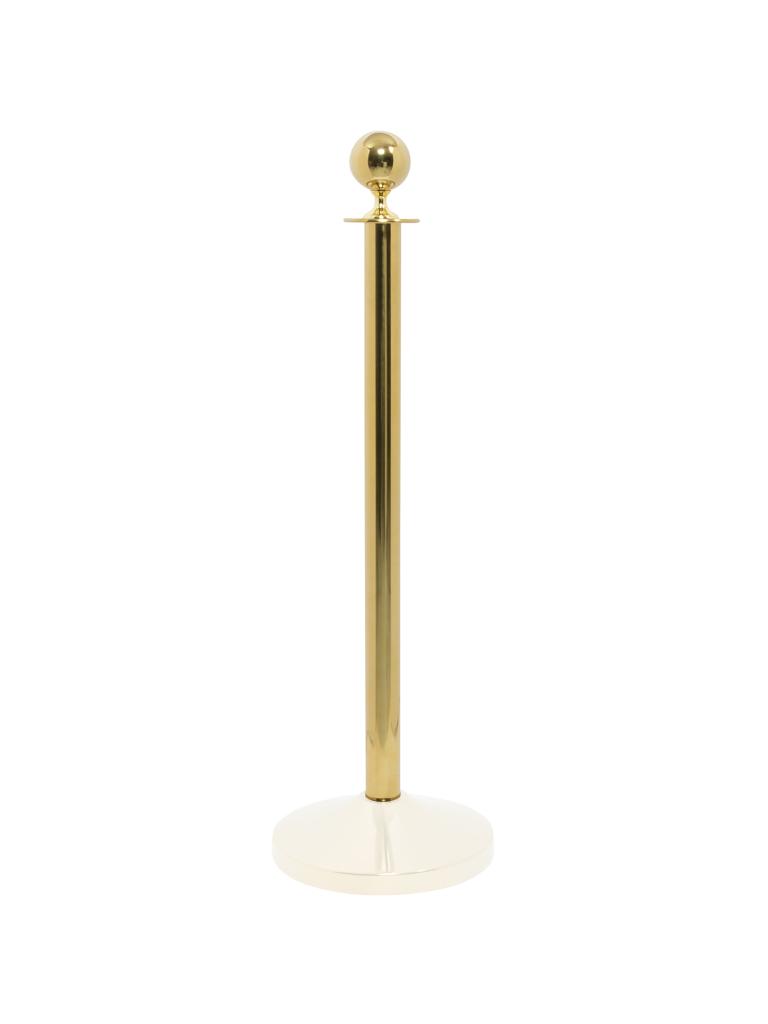 Poteau de barrière - Tête ronde - Or - Inox - H 87,5 CM - Securit