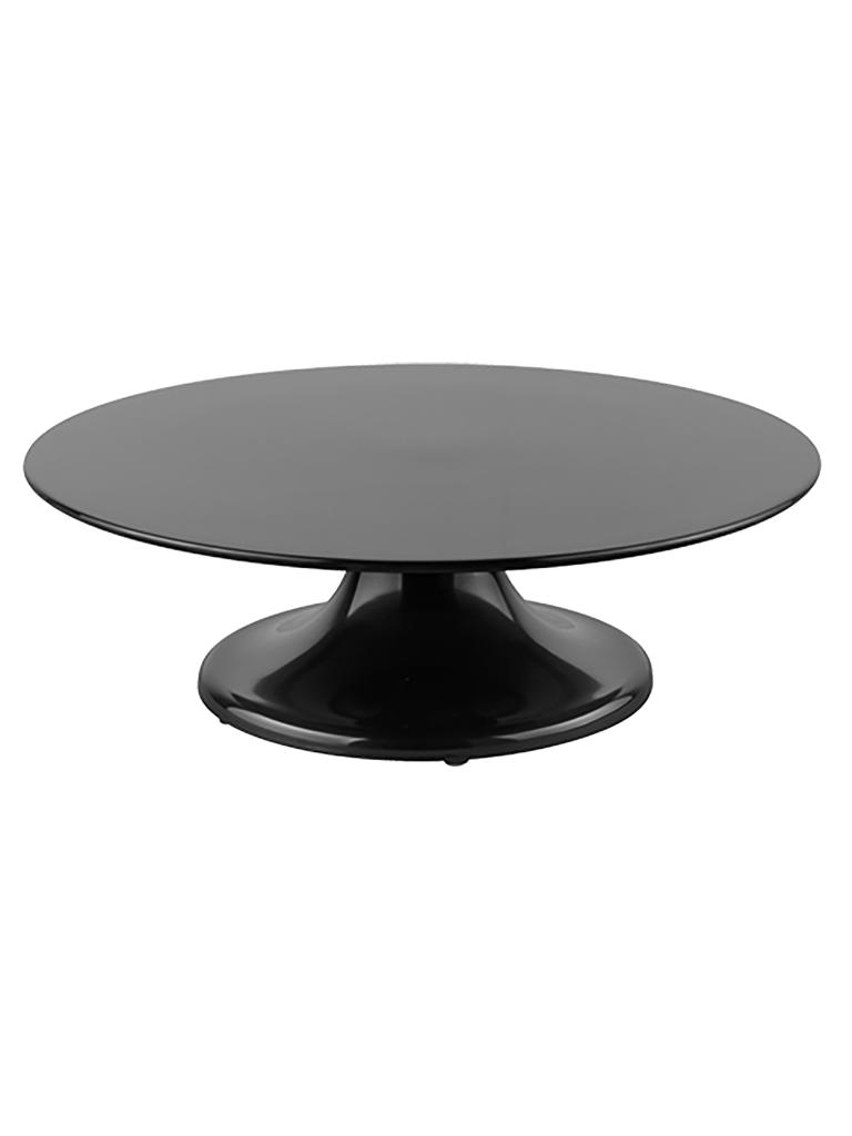 Présentoir à Gâteaux - H 10 CM - 0,658 KG - Ø32 CM - Mélamine - Noir - 050052